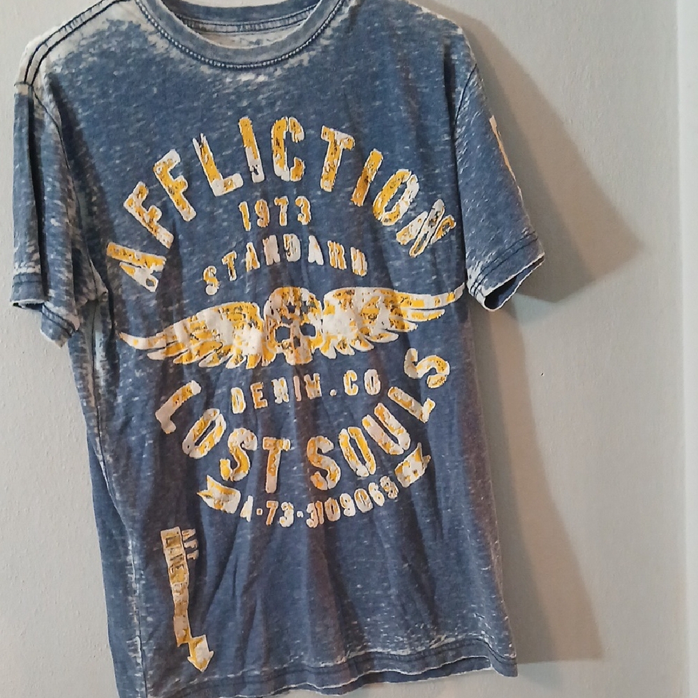 Affliction Blue Graphic T-Shirt